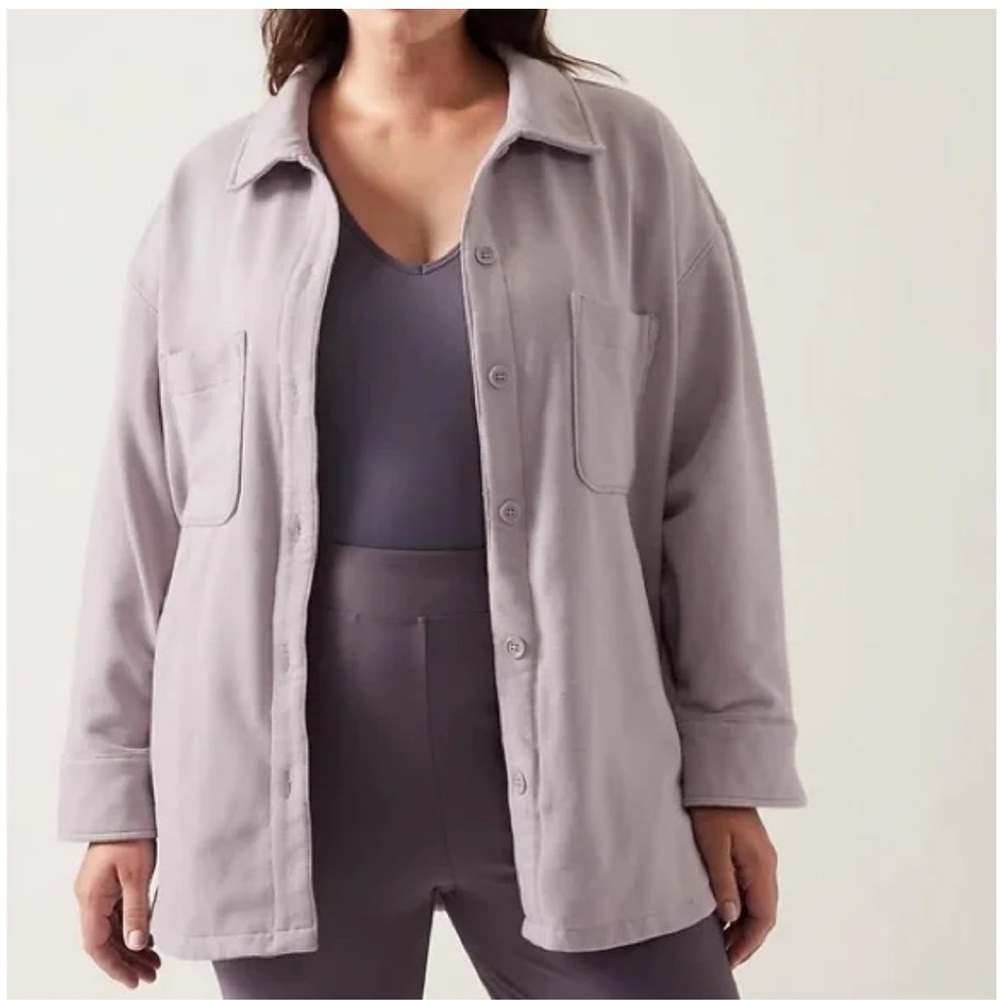 Athleta Retroplush shirt jacket 2X